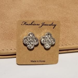 New Silver Clove Stud Earrings